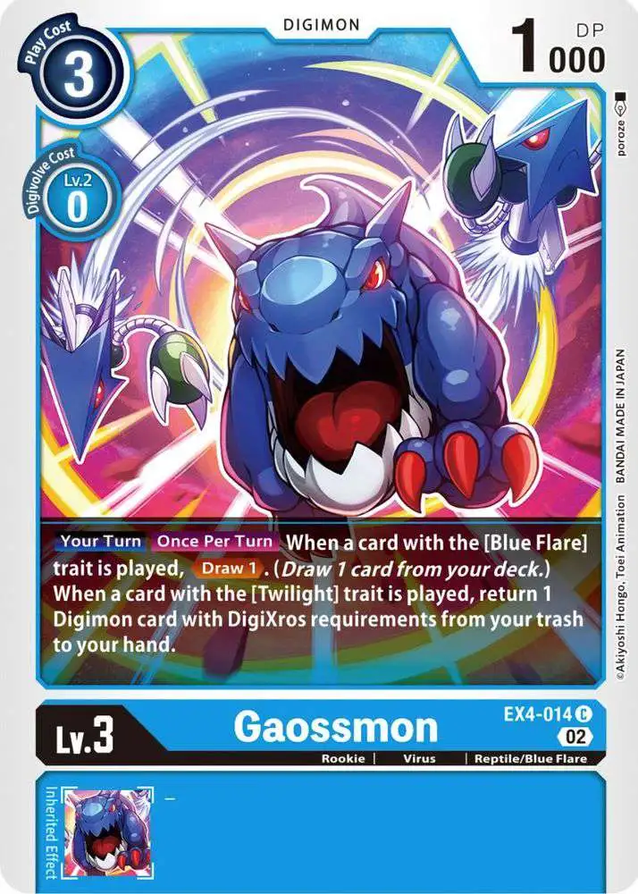 Digimon Trading Card Game Alternative Being Common Gaossmon EX4-014