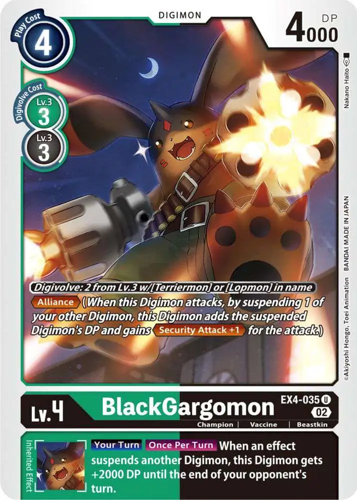 Digimon Trading Card Game Alternative Being Single Card Uncommon  BlackGargomon EX4-035 - ToyWiz