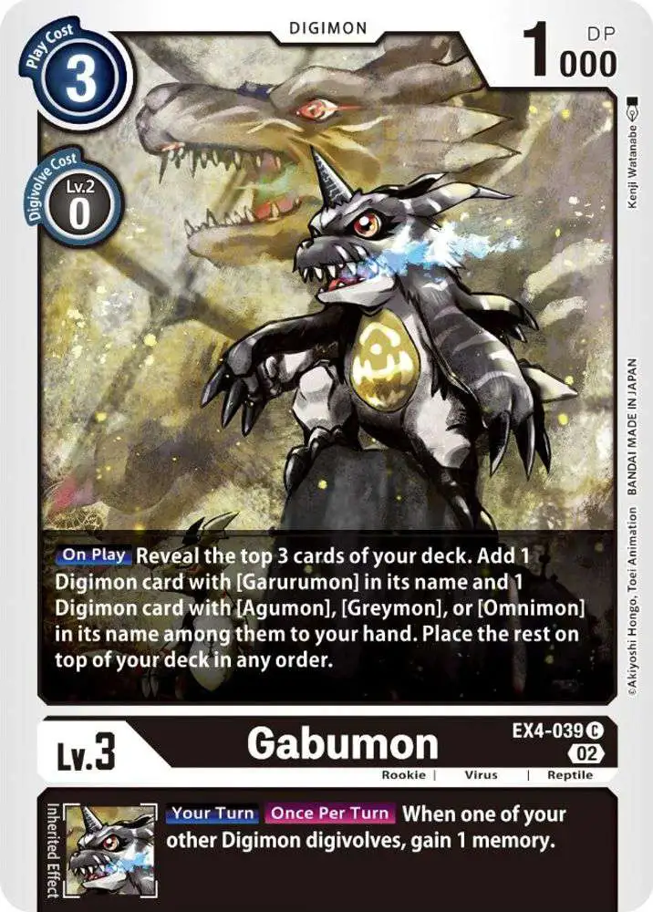 Digimon Trading Card Game Alternative Being Common Gabumon EX4-039