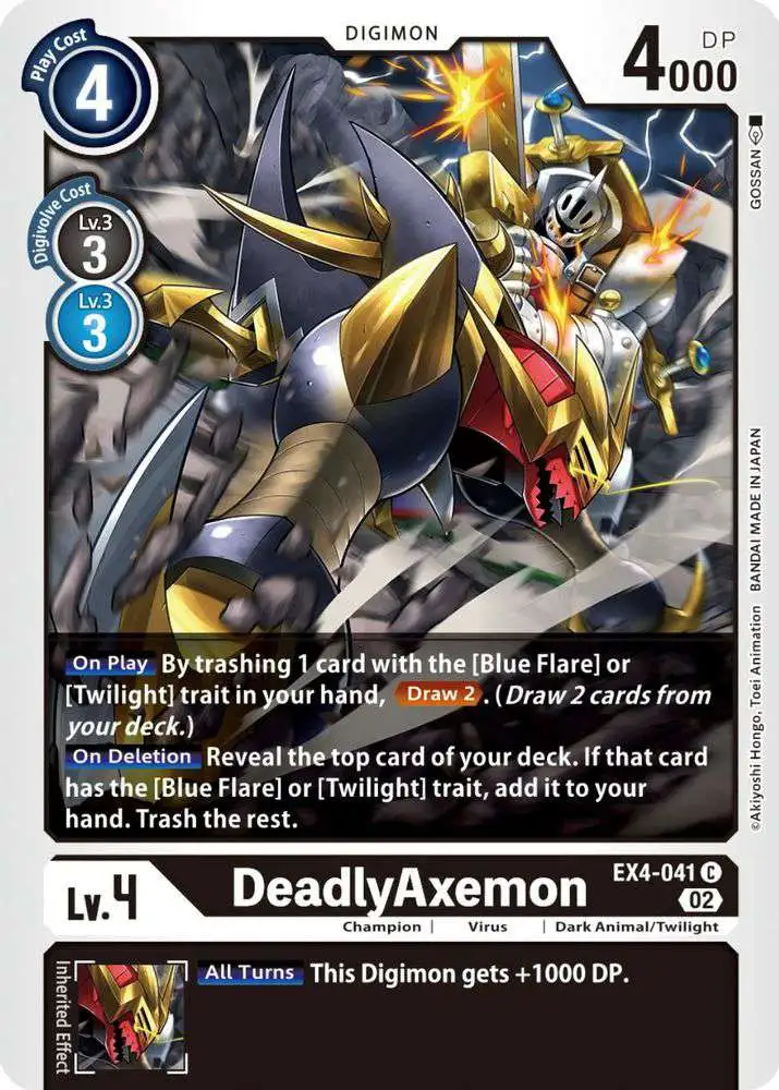 Digimon Trading Card Game Alternative Being Common DeadlyAxemon EX4-041