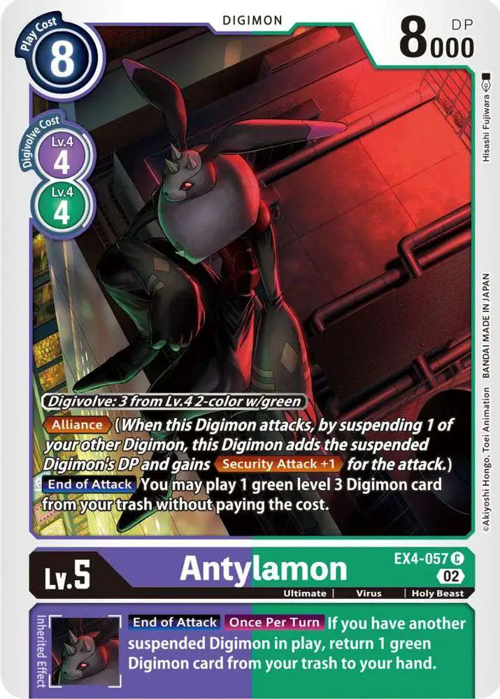 Digimon Trading Card Game Alternative Being Common Antylamon - EX4-057 EX4-057