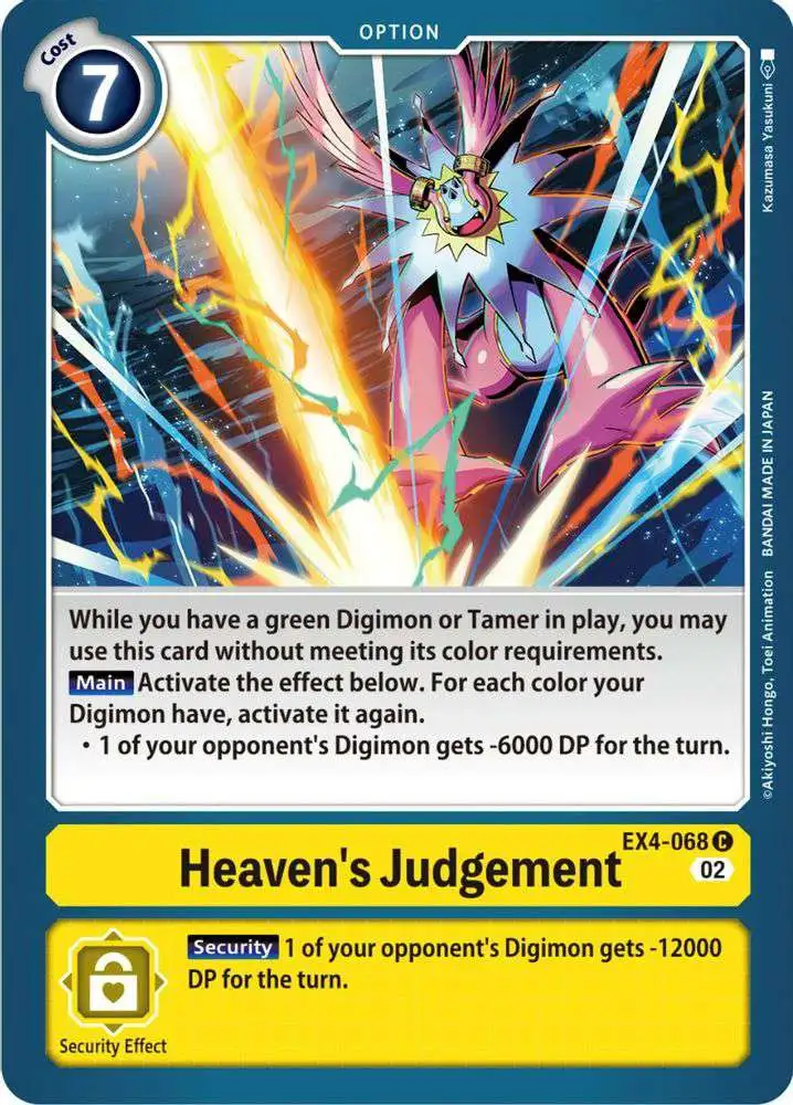 Digimon Trading Card Game Alternative Being Common Heaven's Judgement EX4-068