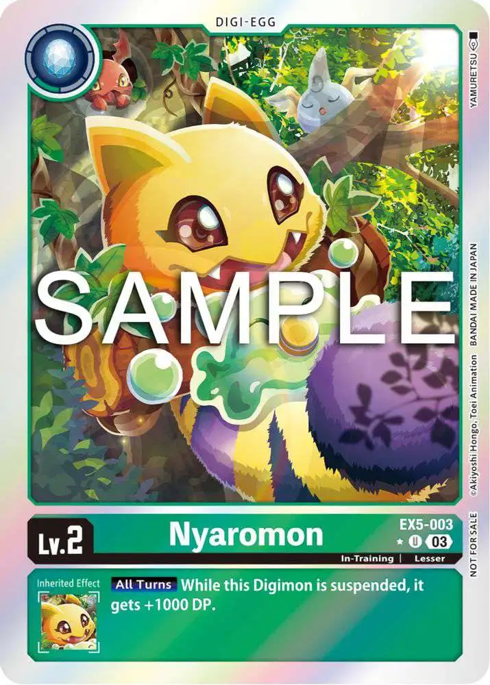 Digimon Animal Colosseum Single Card Uncommon Nyaromon EX5-003 Animal ...