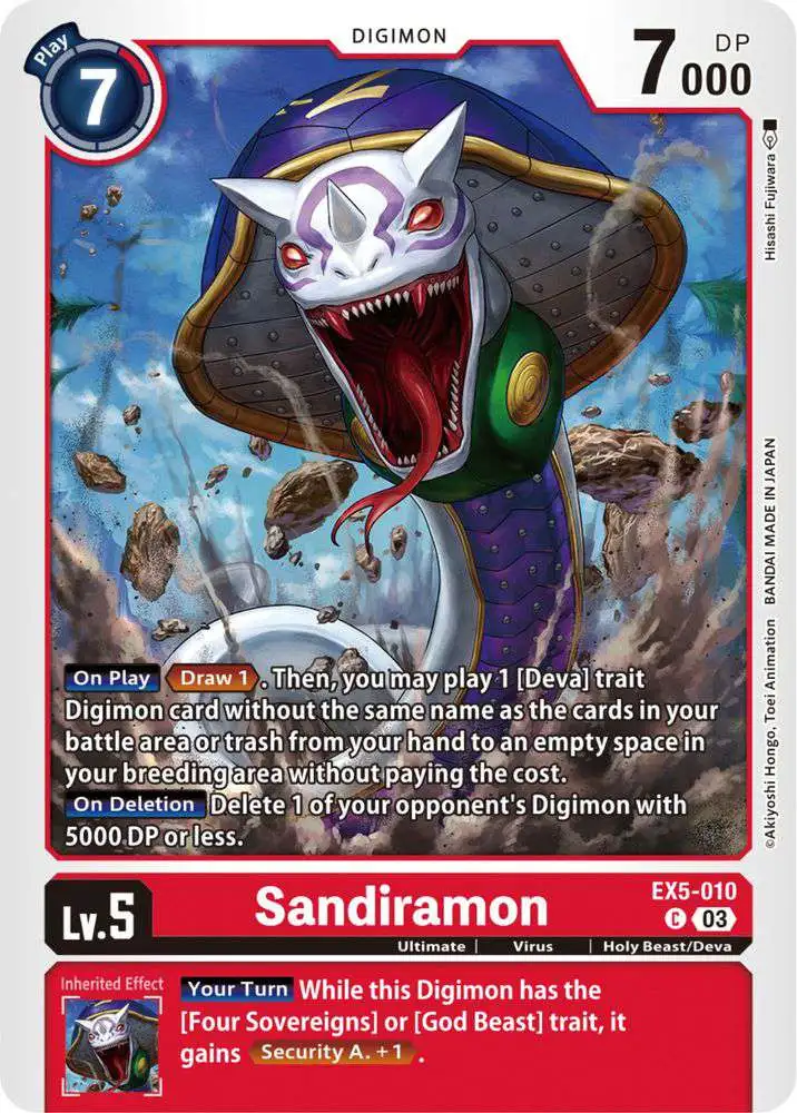 Digimon Animal Colosseum Common Sandiramon EX5-010