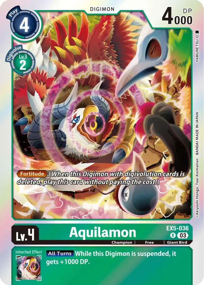 Digimon Animal Colosseum Rare Aquilamon EX5-036