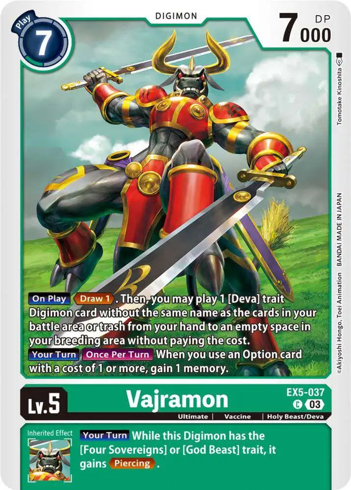 Digimon Animal Colosseum Common Vajramon EX5-037