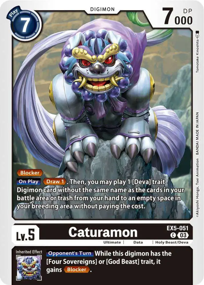 Digimon Animal Colosseum Common Caturamon EX5-051