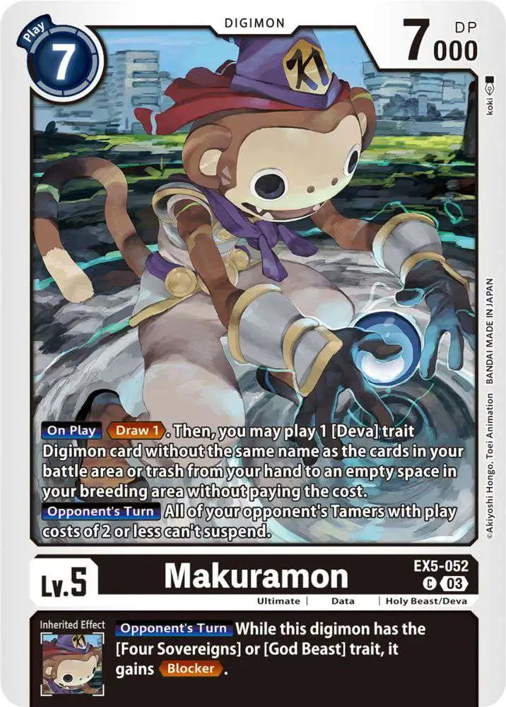 Digimon Animal Colosseum Common Makuramon EX5-052