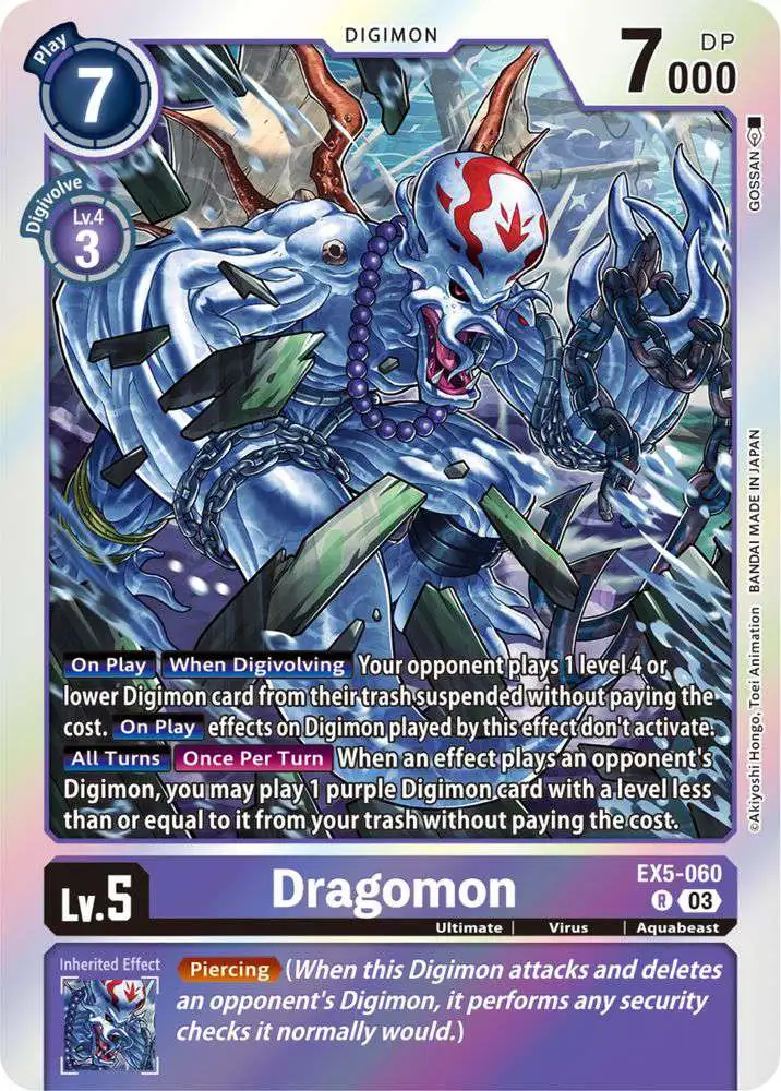Digimon Animal Colosseum Rare Dragomon EX5-060