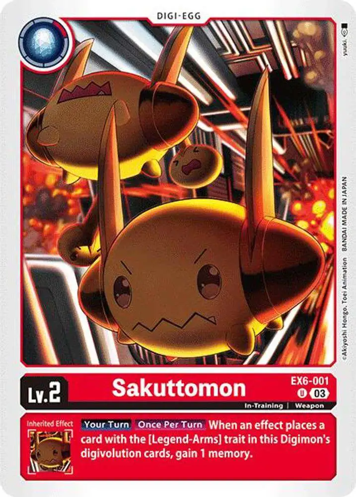 Digimon Trading Card Game Infernal Ascension Uncommon Sakuttomon EX6-001