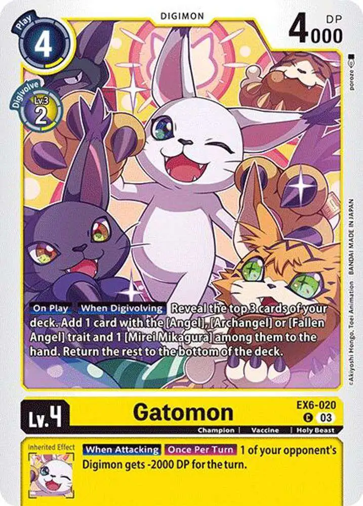 Digimon Trading Card Game Infernal Ascension Common Gatomon EX6-020