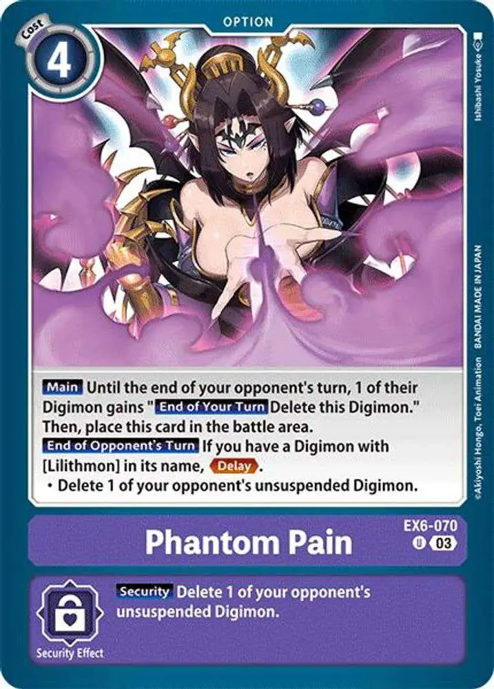 Digimon Infernal Ascension Uncommon Phantom Pain Ex6-070