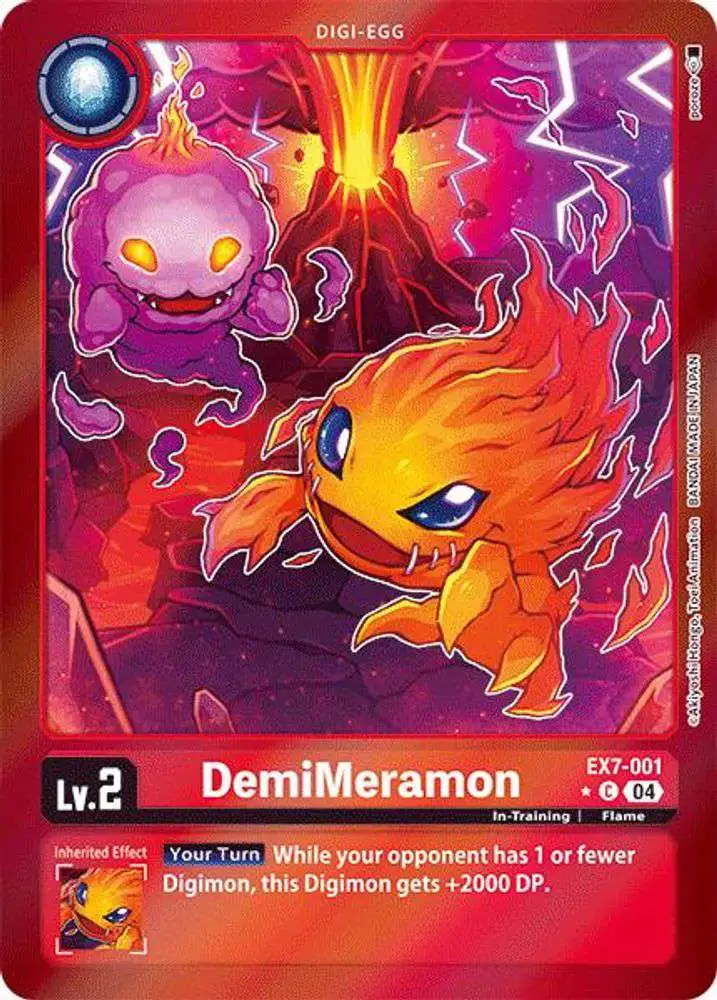 Digimon Trading Card Game Liberator Common FOIL DemiMeramon EX7-001