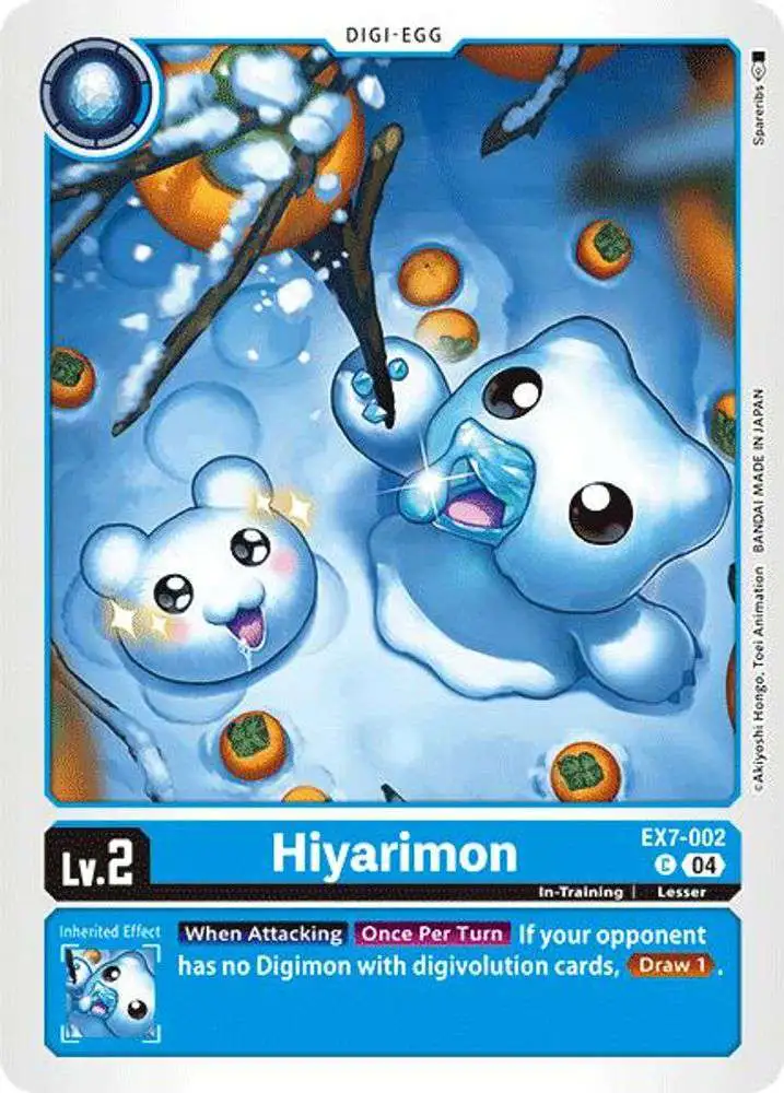 Digimon Trading Card Game Liberator Common Hiyarimon EX7-002
