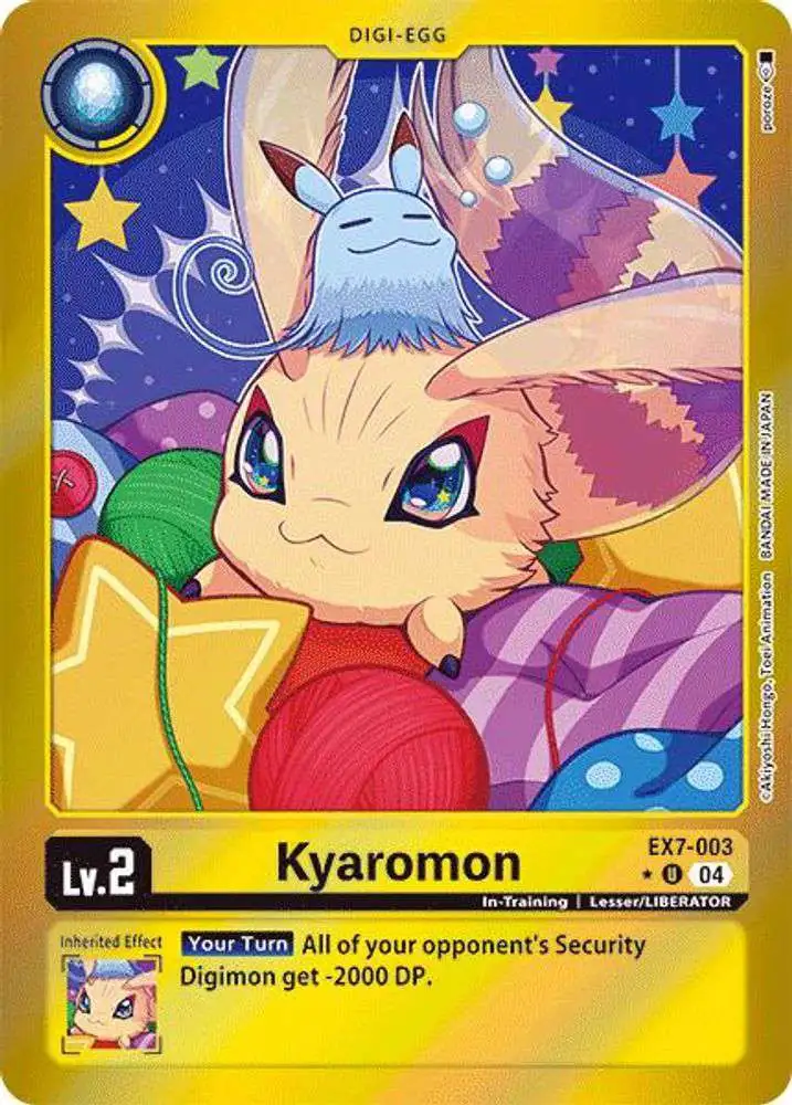 Digimon Trading Card Game Liberator Uncommon Foil Kyaromon EX7-003