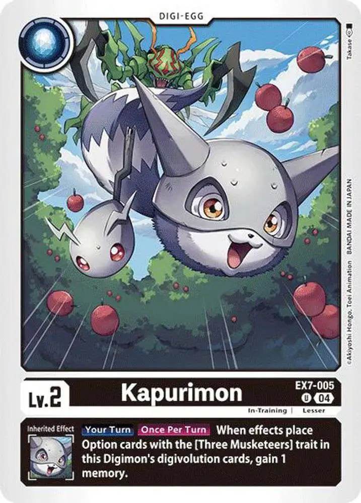 Digimon Trading Card Game Liberator Uncommon Kapurimon EX7-005