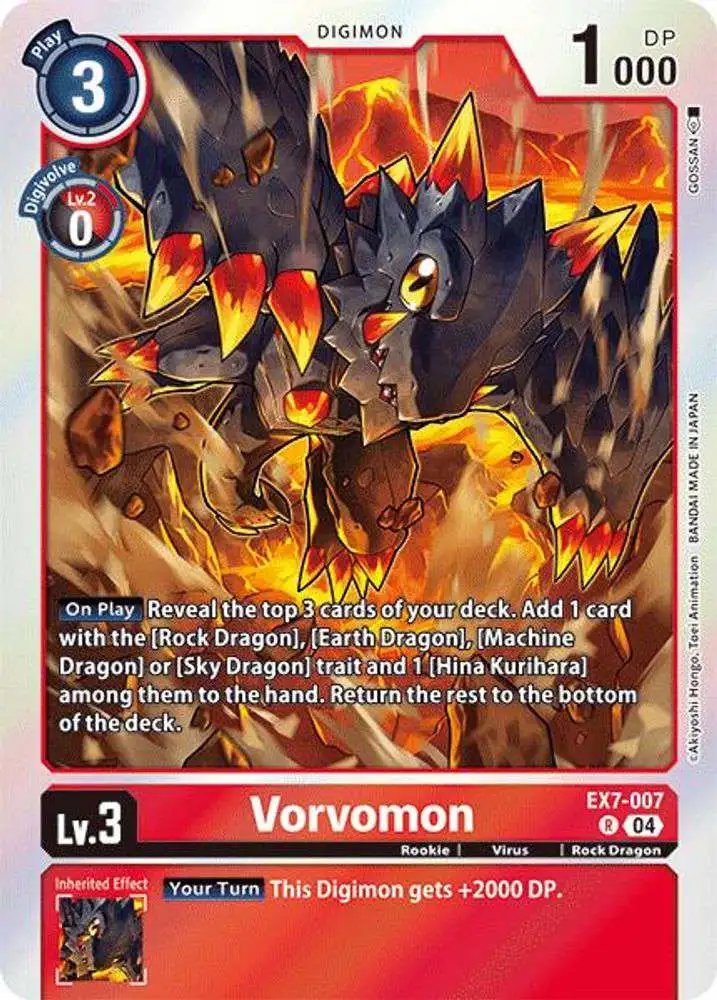 Digimon Trading Card Game Liberator Rare Vorvomon EX7-007