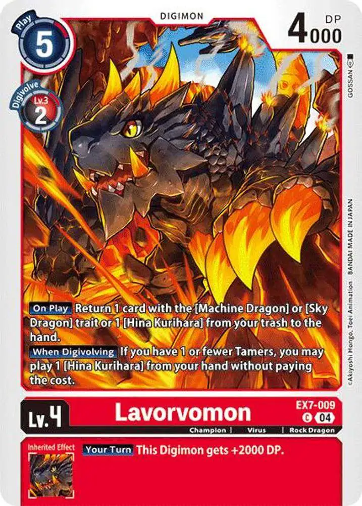 digimon world card machine Lavorvomon [EX3-007] [Draconic Roar]  TokenMTG [All Turns] This Digimons DP cant be reduced EX-12 Digital World Shambala] Machinedramon