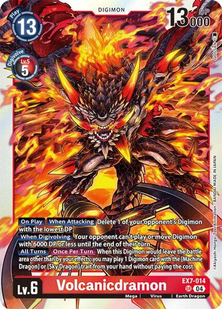 Digimon Trading Card Game Liberator Super Rare Volcanicdramon EX7-014