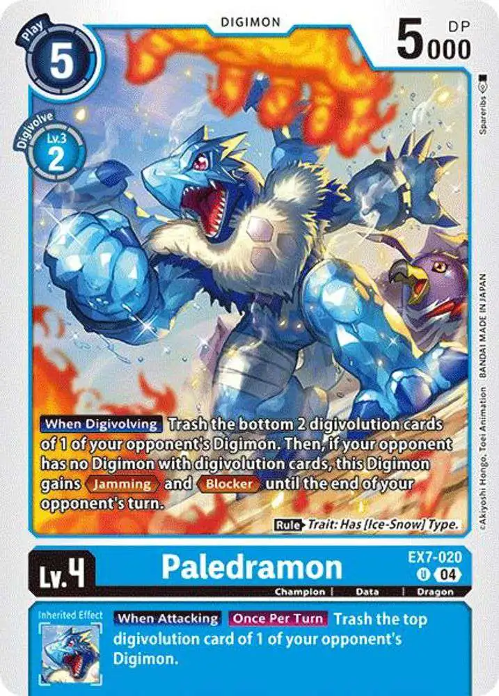 Digimon Trading Card Game Liberator Uncommon Paledramon EX7-020