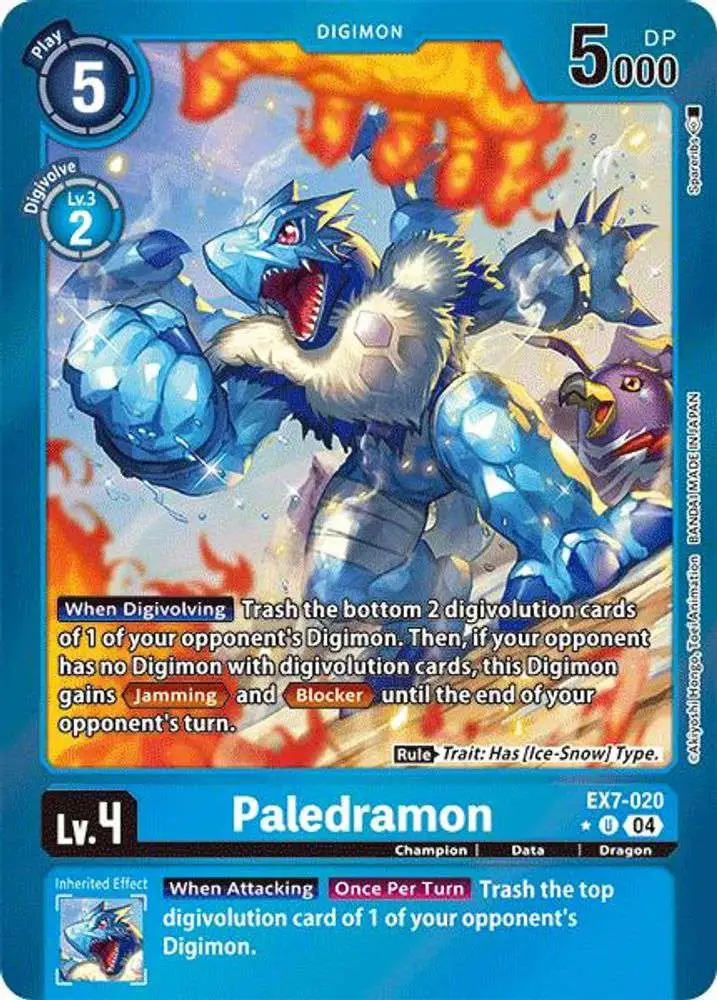 Digimon Trading Card Game Liberator Uncommon FOIL Paledramon EX7-020