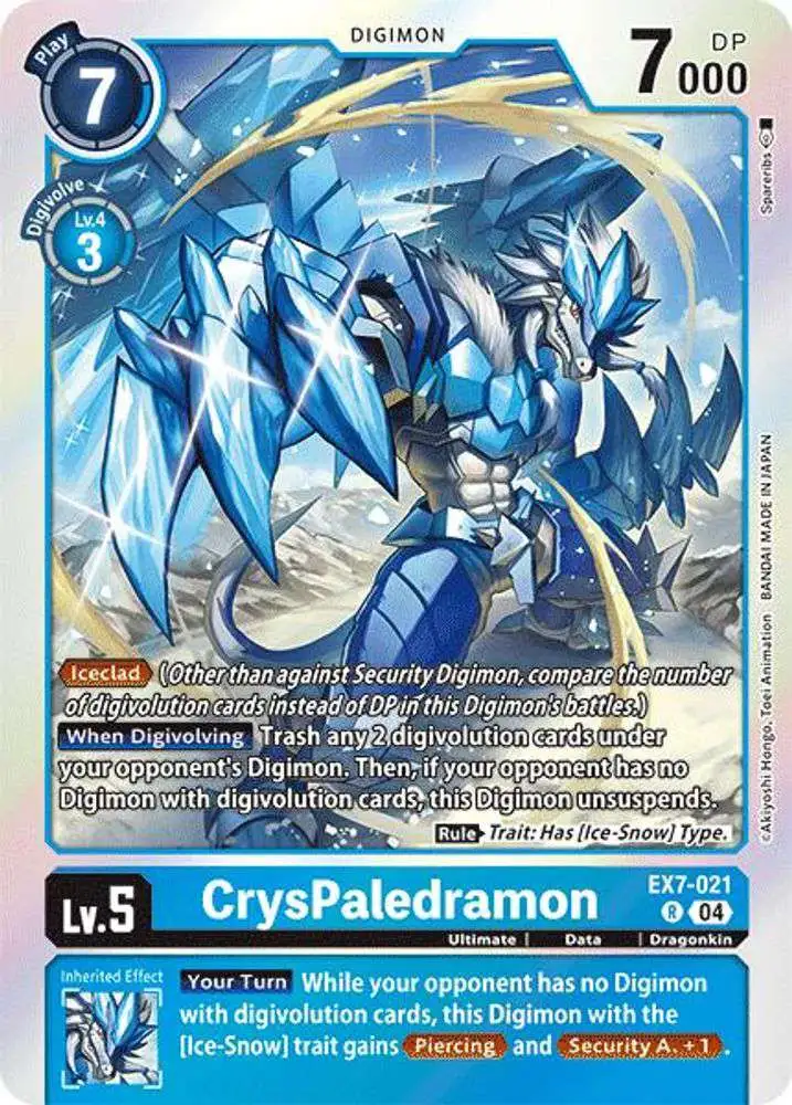 Digimon Trading Card Game Liberator Rare CrysPaledramon EX7-021
