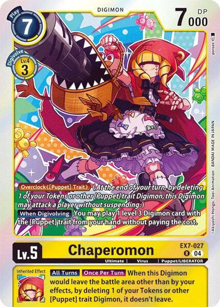 Digimon Trading Card Game Liberator Rare Chaperomon EX7-027