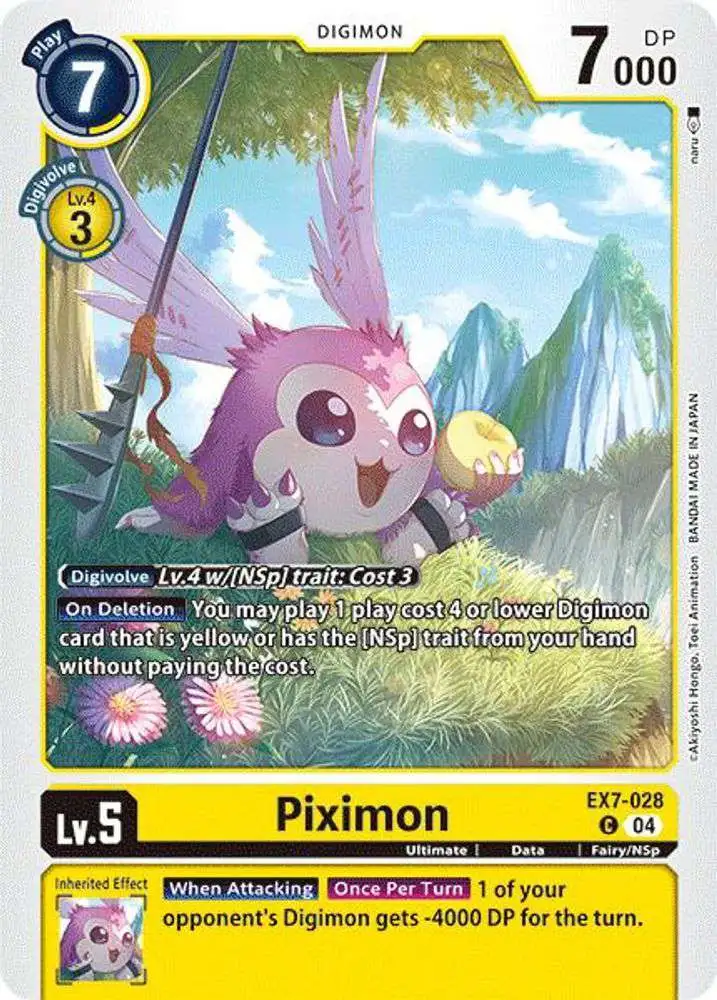 Digimon Trading Card Game Liberator Common Piximon EX7-028