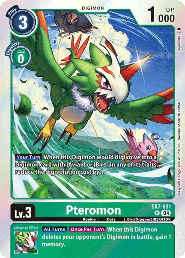 Digimon Trading Card Game Liberator Rare Pteromon EX7-031