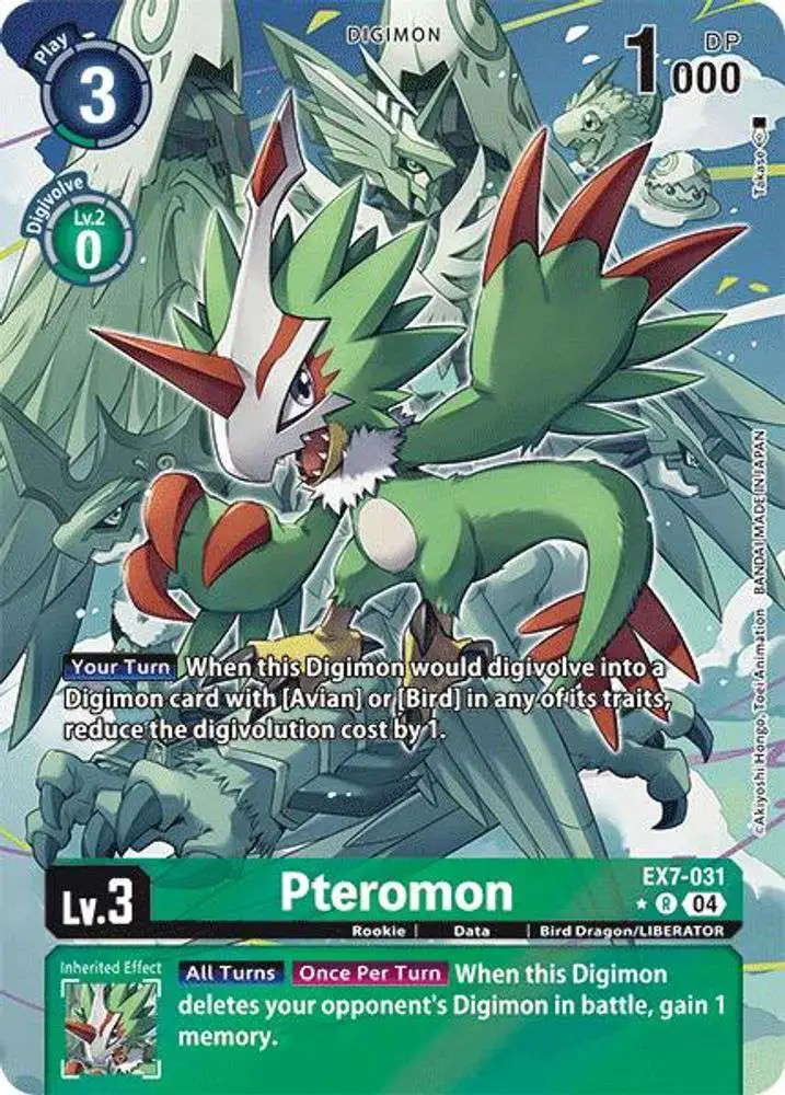 Digimon Trading Card Game Liberator Rare Pteromon EX7-031 [Alternate Art]