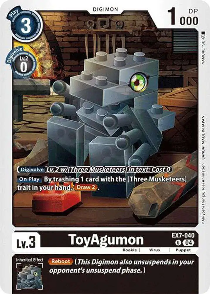 Digimon Trading Card Game Liberator Uncommon ToyAgumon EX7-040