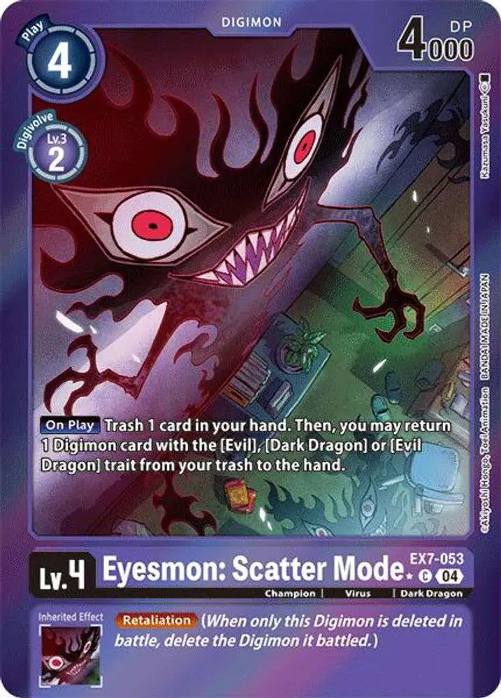 Digimon Trading Card Game Liberator Common Foil Eyesmon: Scatter Mode EX7-053