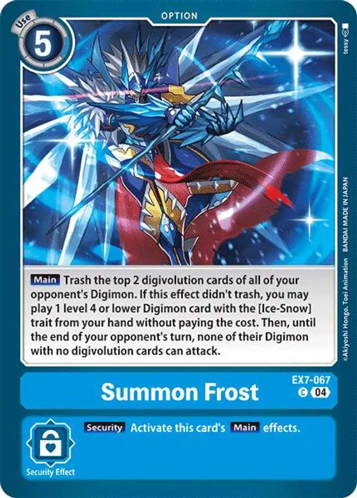 Digimon Trading Card Game Liberator Common Summon Frost EX7-067