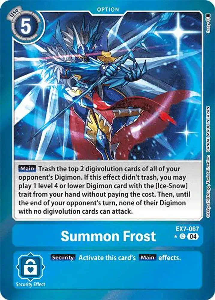Digimon Trading Card Game Liberator Common FOIL Summon Frost EX7-067