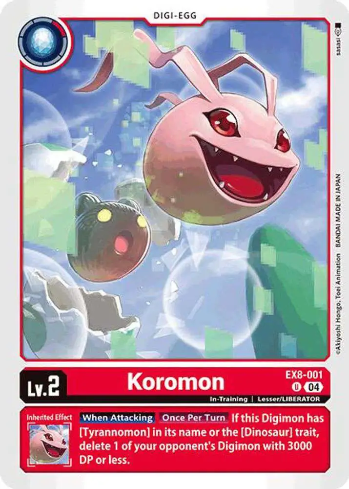 Digimon Trading Card Game Chain of Liberation Uncommon Koromon EX8-001