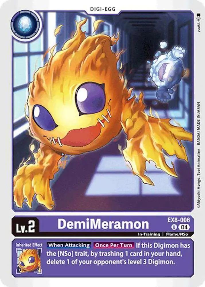 Digimon Trading Card Game Chain of Liberation Uncommon DemiMeramon EX8-006