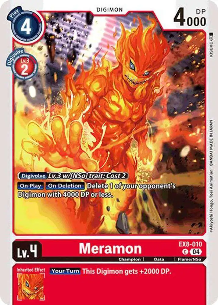 Digimon Trading Card Game Chain of Liberation Common Meramon EX8-010