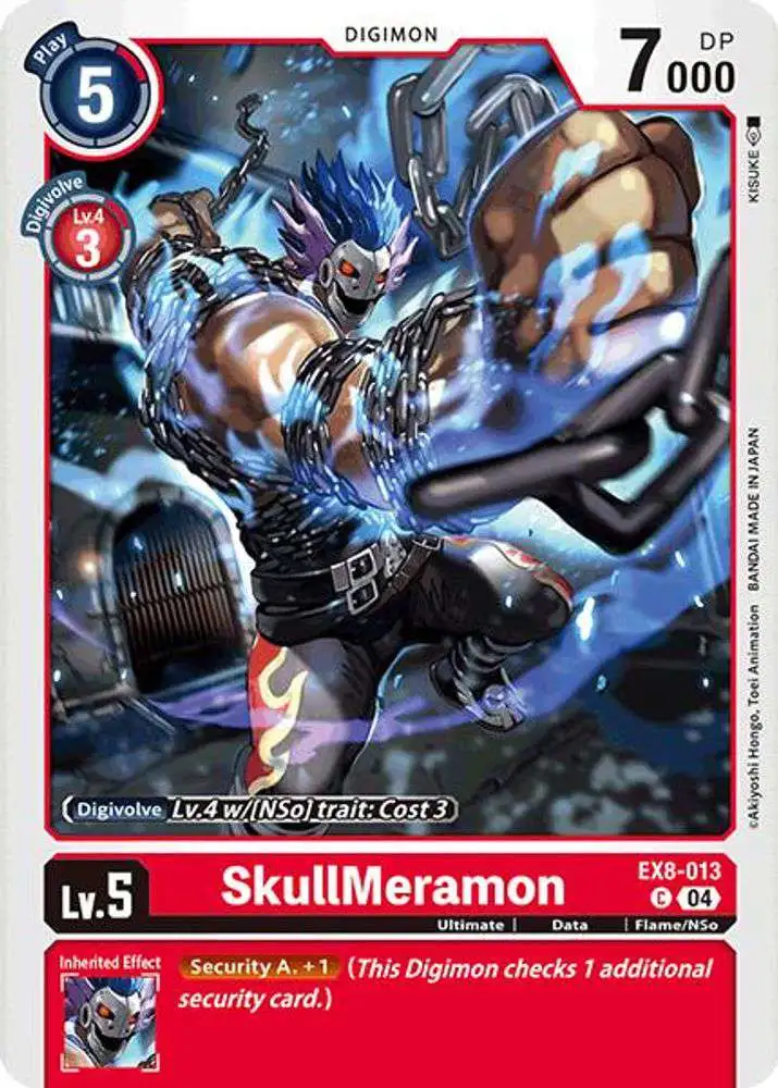 Digimon Trading Card Game Chain of Liberation Common SkullMeramon EX8-013