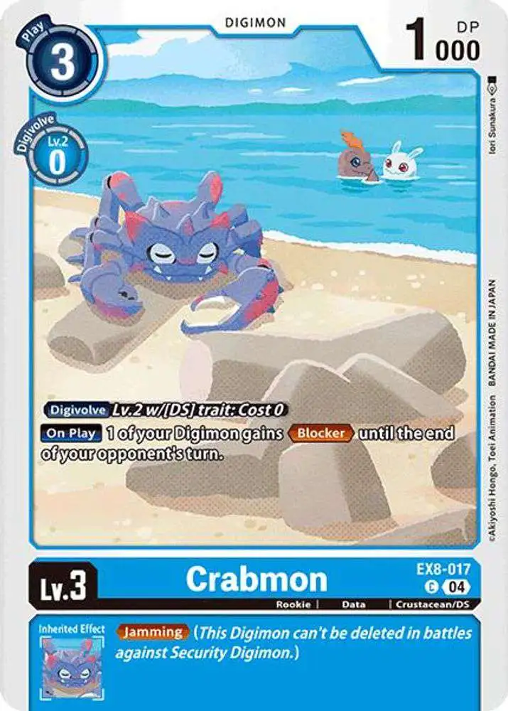 Digimon Trading Card Game Chain of Liberation Common Crabmon EX8-017
