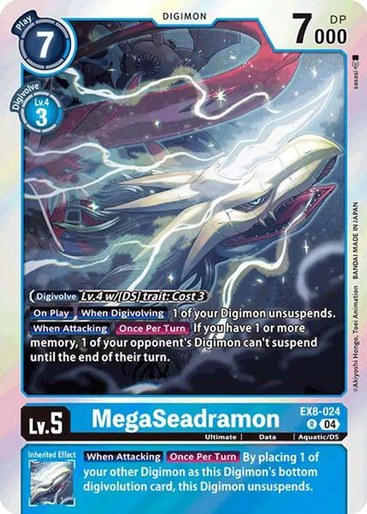 Digimon Trading Card Game Chain of Liberation Rare MegaSeadramon EX8-024