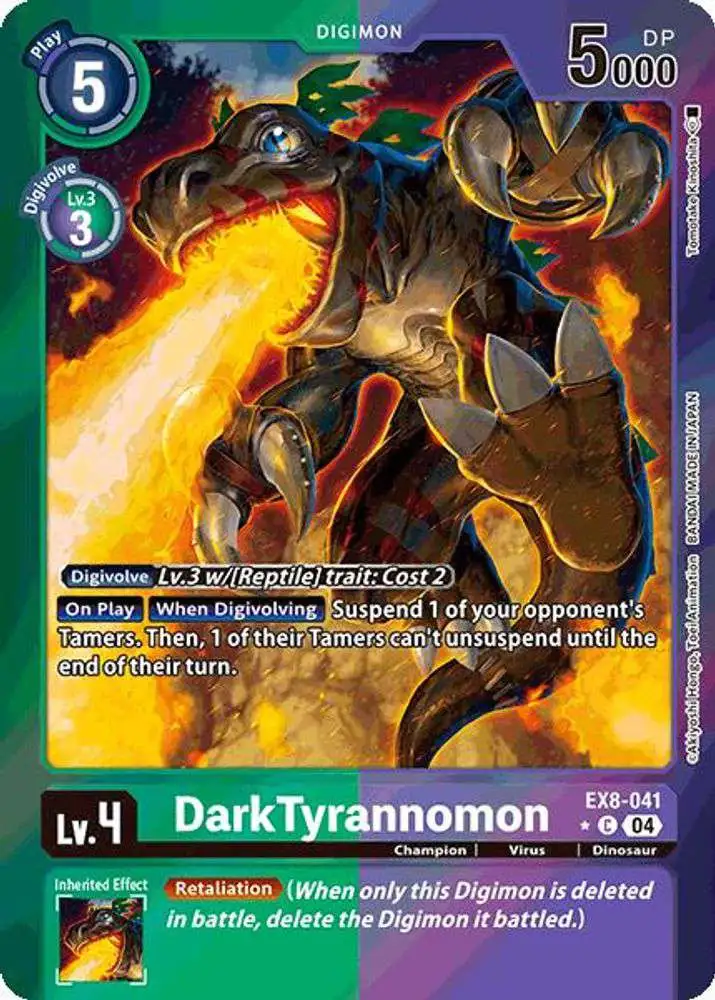 Digimon Trading Card Game Chain of Liberation Common DarkTyrannomon EX8-041 [Limited Foil]