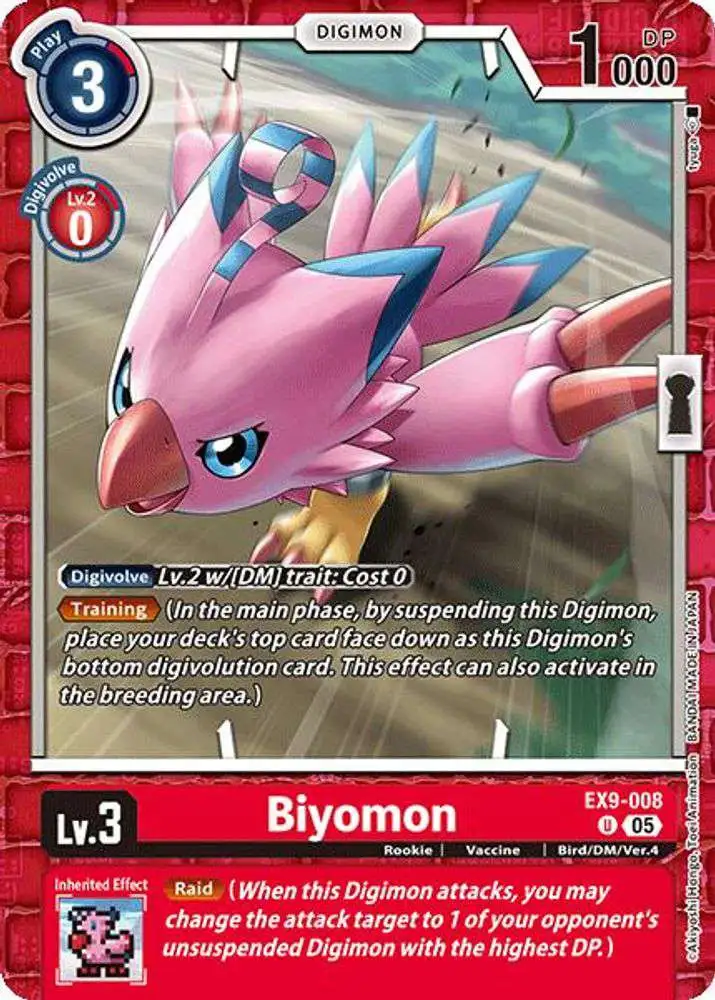 Digimon Trading Card Game Versus Monsters Uncommon Biyomon EX9-008