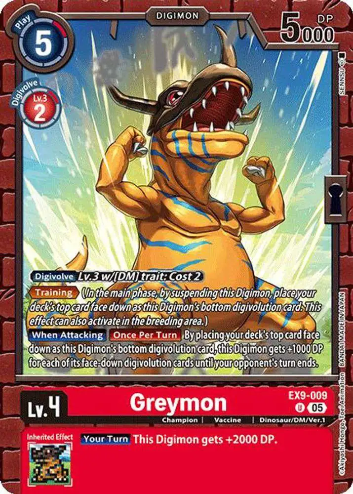 Digimon Trading Card Game Versus Monsters Uncommon Greymon EX9-009