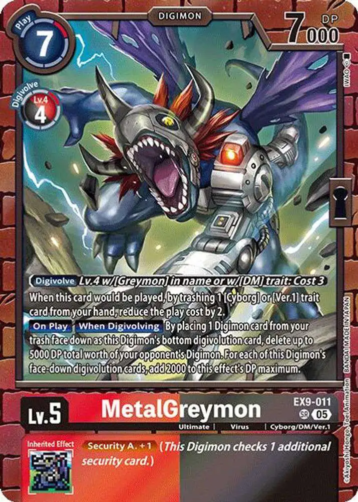 Digimon Trading Card Game Versus Monsters Super Rare MetalGreymon EX9-011
