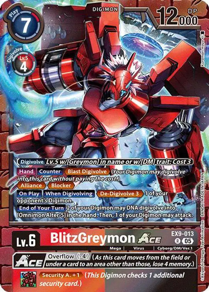 Digimon Trading Card Game Versus Monsters Rare BlitzGreymon ACE EX9-013