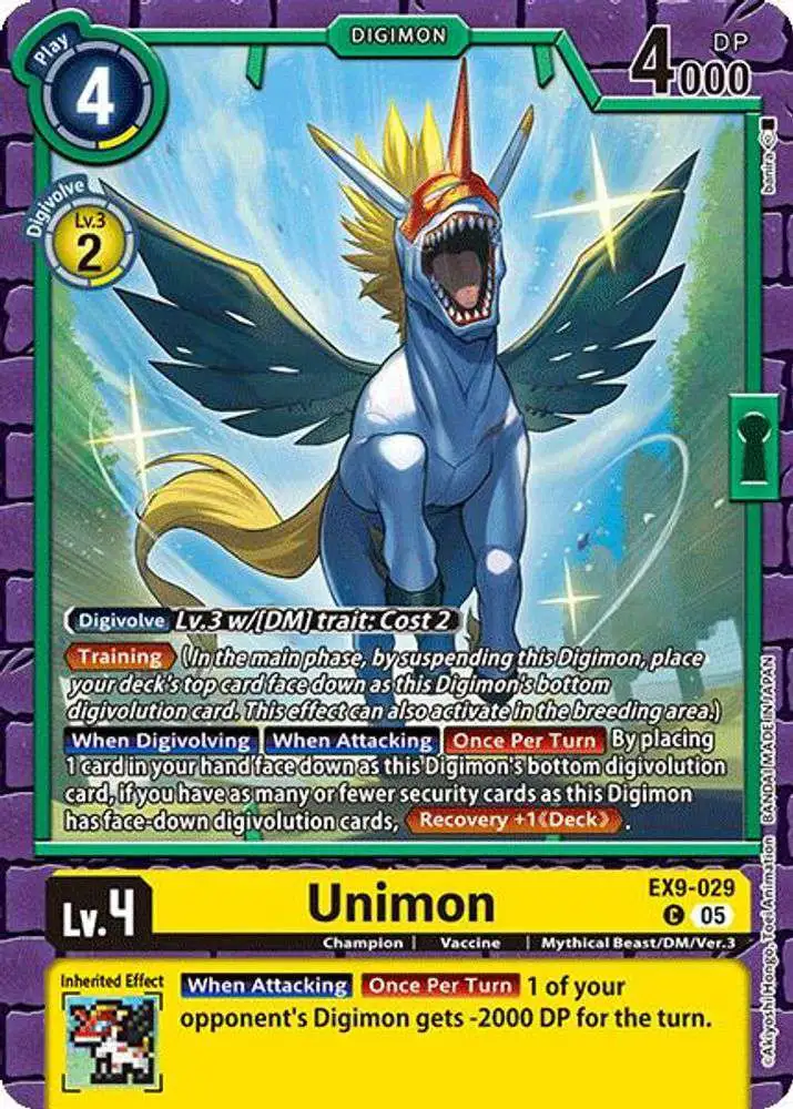 Digimon Trading Card Game Versus Monsters Common Unimon EX9-029