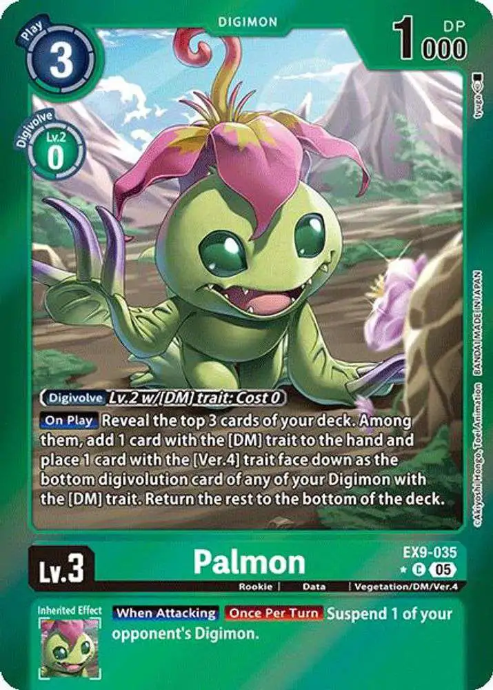 Digimon Trading Card Game Versus Monsters Common Palmon EX9-035 [Limited Foil]