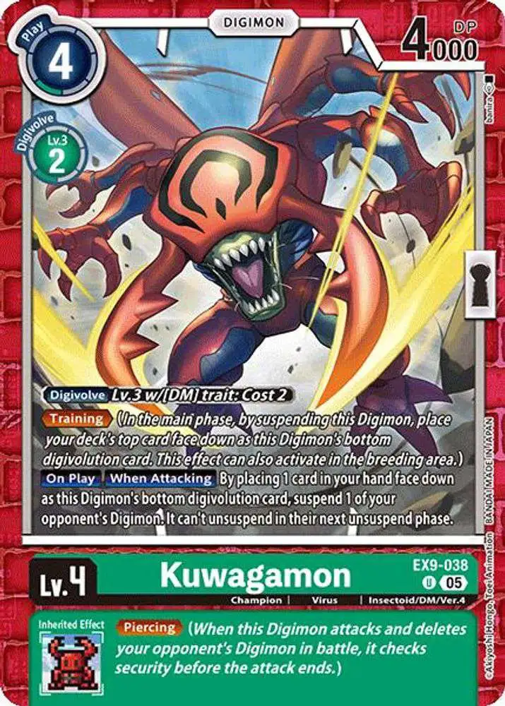 Digimon Trading Card Game Versus Monsters Uncommon Kuwagamon EX9-038