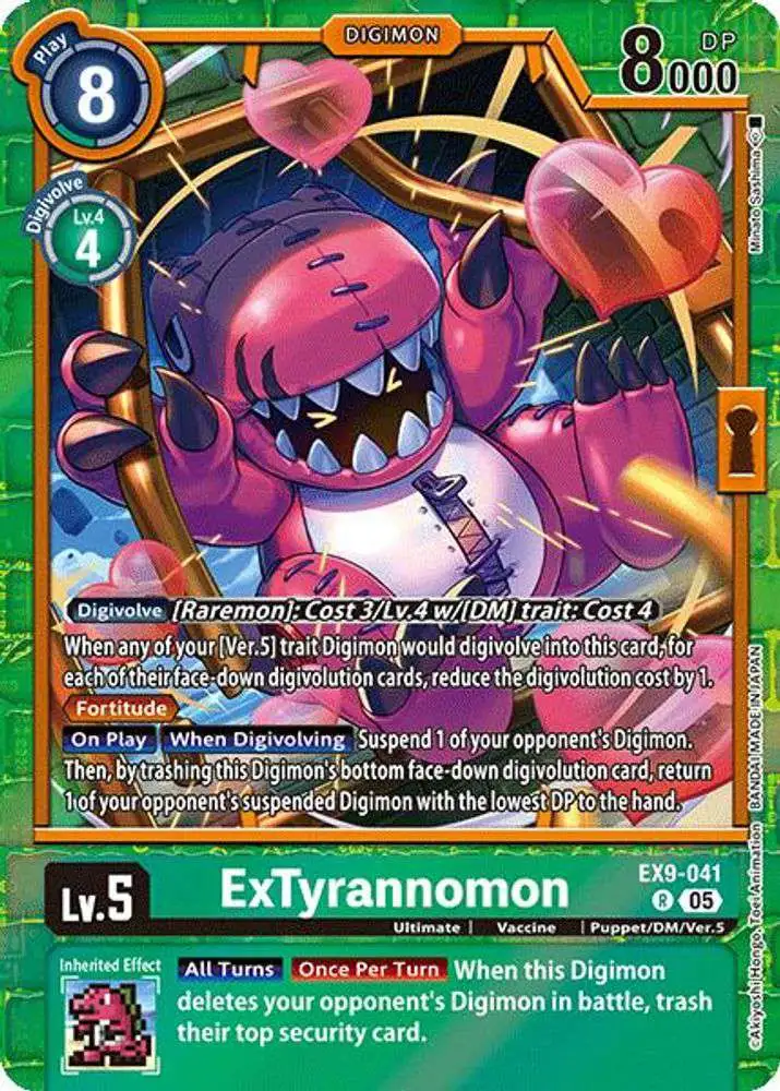 Digimon Trading Card Game Versus Monsters Rare ExTyrannomon EX9-041