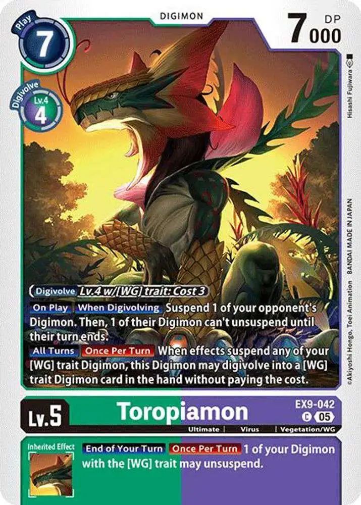 Digimon Trading Card Game Versus Monsters Common Toropiamon EX9-042